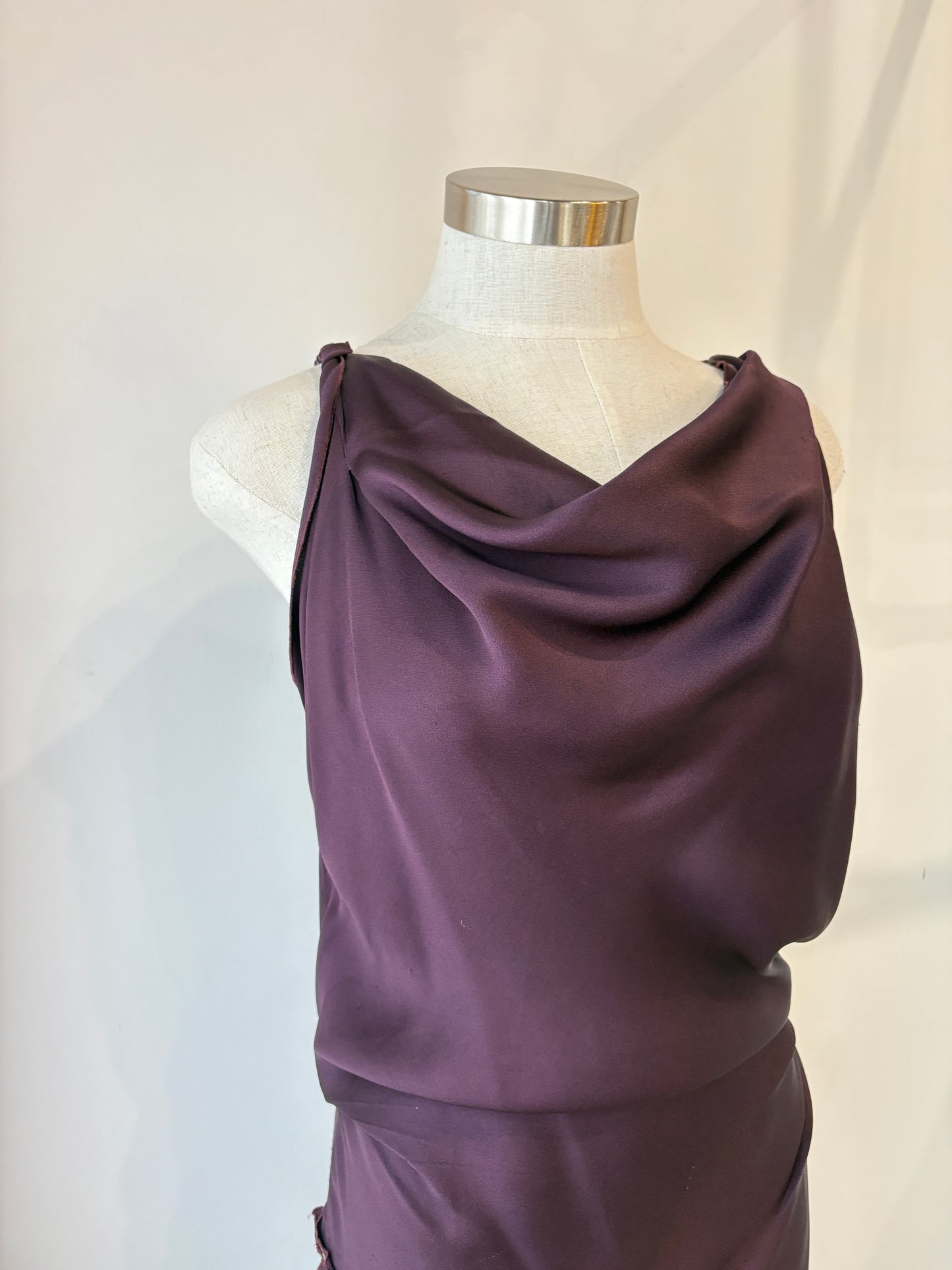 Victoria Beckham Draped Asymmetric gown ~ sz 12