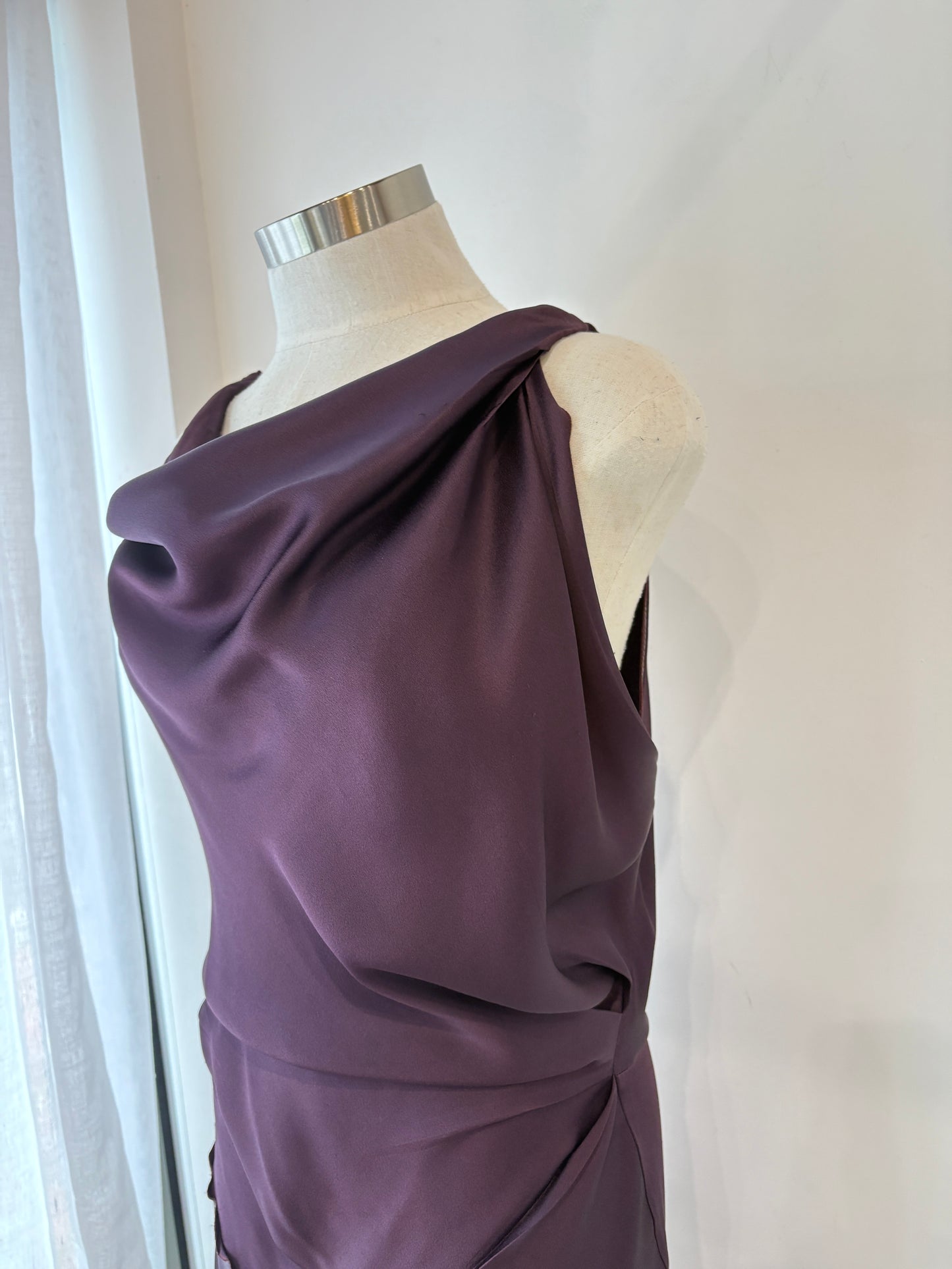 Victoria Beckham Draped Asymmetric gown ~ sz 12