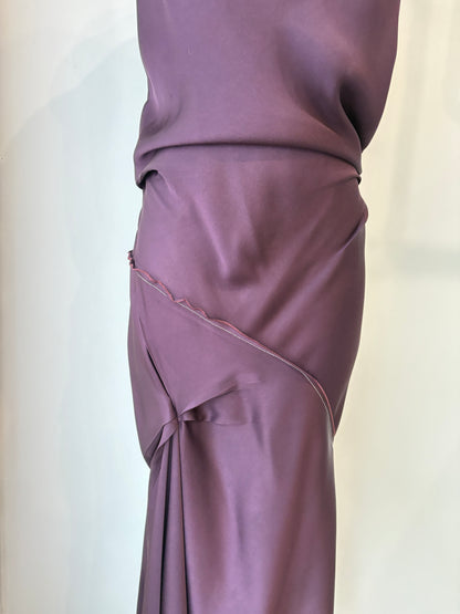 Victoria Beckham Draped Asymmetric gown ~ sz 12