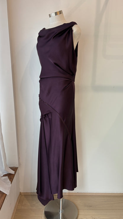 Victoria Beckham Draped Asymmetric gown ~ sz 12