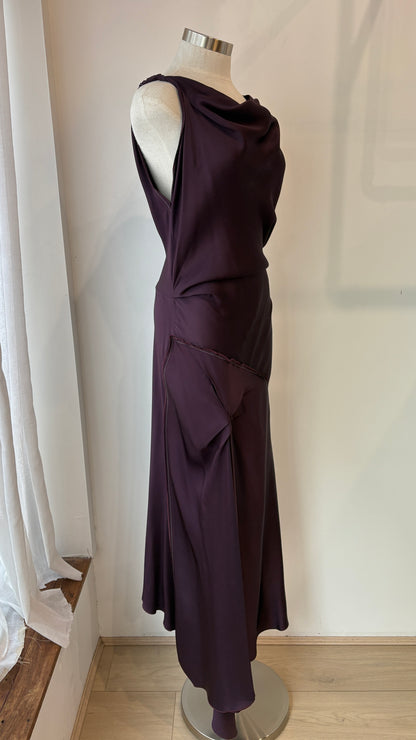 Victoria Beckham Draped Asymmetric gown ~ sz 12