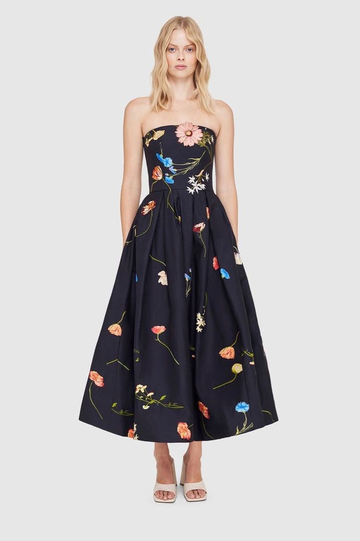 Leo Lin 'In the Fields' bustier midi gown ~ size 10