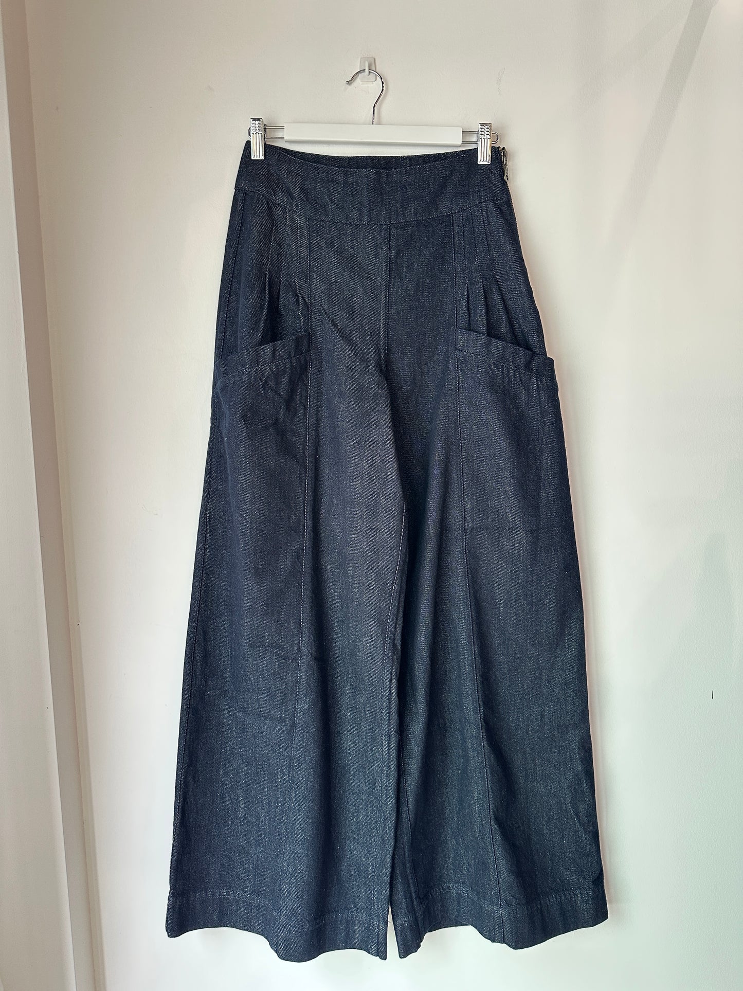 Flannel Pleated Jeans ~ size 0 (au 8)