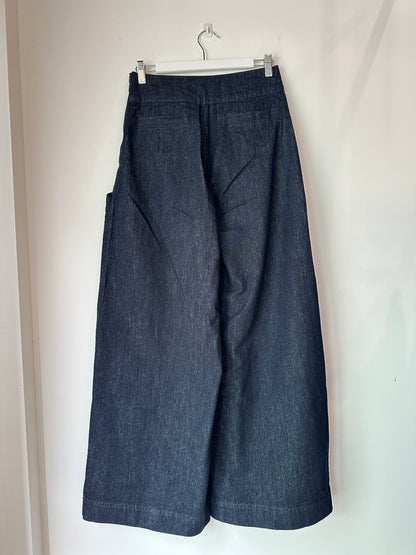 Flannel Pleated Jeans ~ size 0 (au 8)