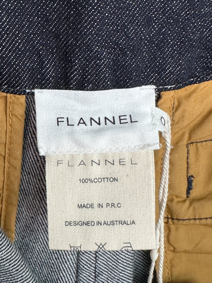 Flannel Pleated Jeans ~ size 0 (au 8)