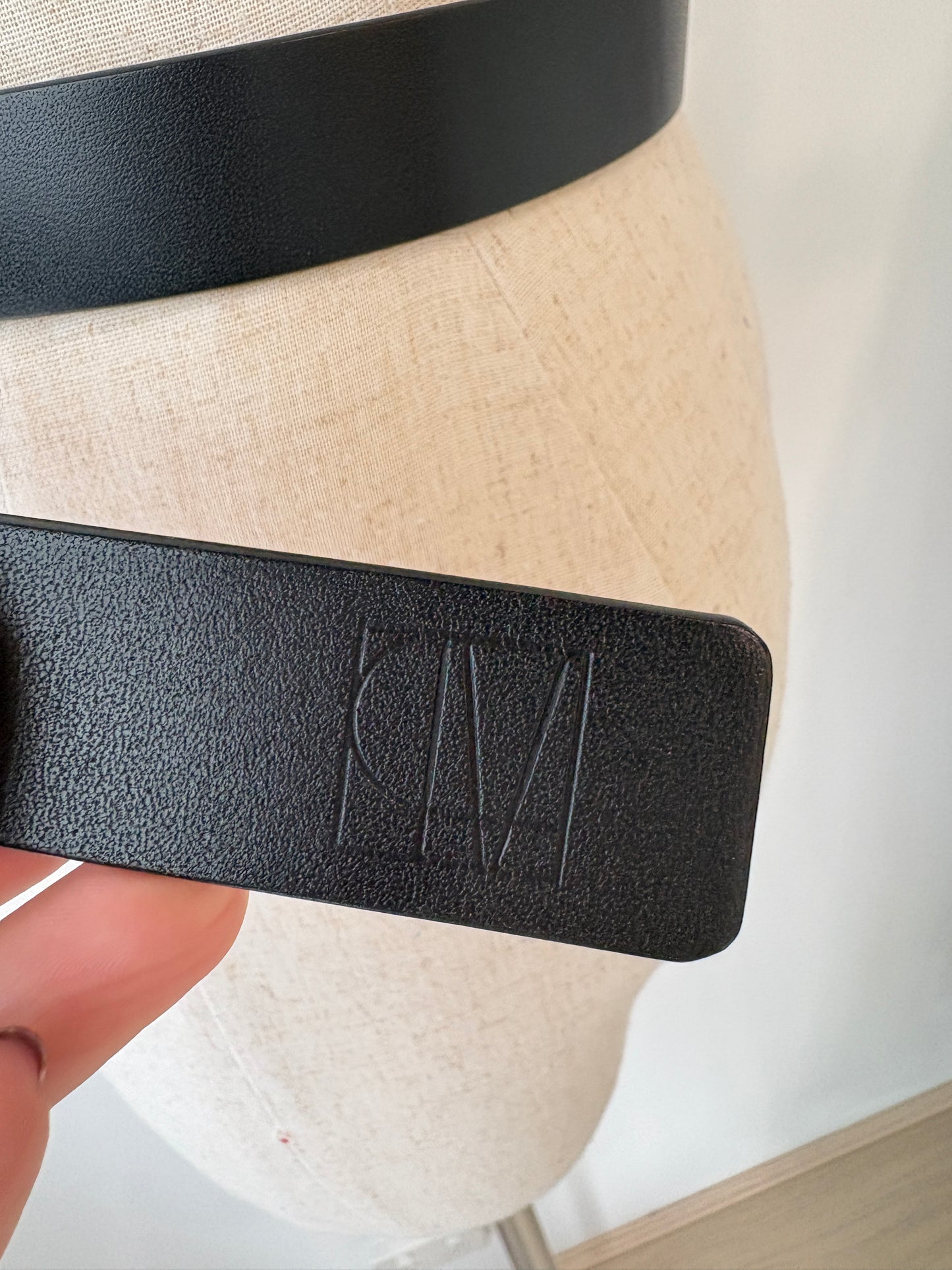 CAMILLA AND MARC BLACK 'ELSA' LEATHER BELT - SZ S/M