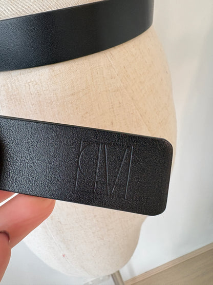 CAMILLA AND MARC BLACK 'ELSA' LEATHER BELT - SZ S/M