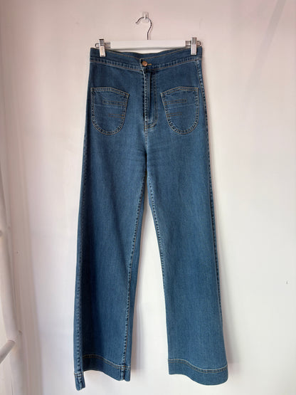 Flannel 'Raven' Jeans ~ size 1 (au 10)