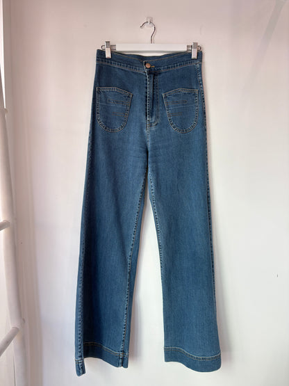 Flannel 'Raven' Jeans ~ size 1 (au 10)
