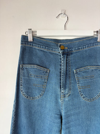 Flannel 'Raven' Jeans ~ size 1 (au 10)