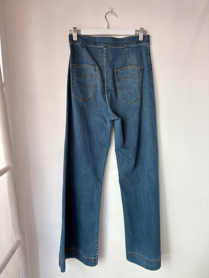 Flannel 'Raven' Jeans ~ size 1 (au 10)