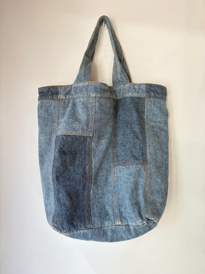 Ganni 'Patchwork' Denim Tote