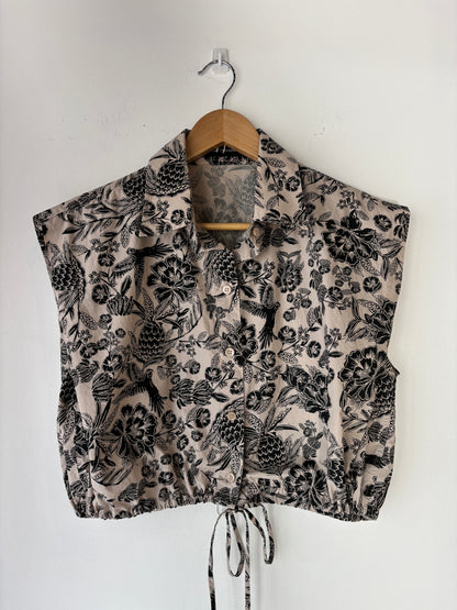 Scanlan Theodore cropped tie shirt ~ size 12