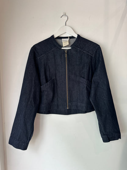 Flannel Denim Jacket ~ size Large