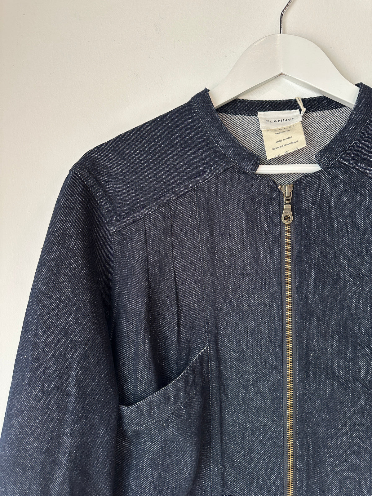 Flannel Denim Jacket ~ size Large