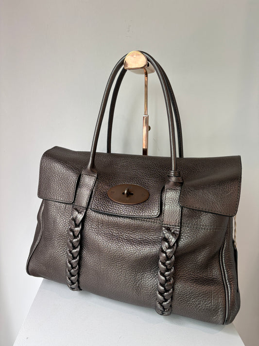 Mulberry 'Bayswater' Braided Metallic Tote