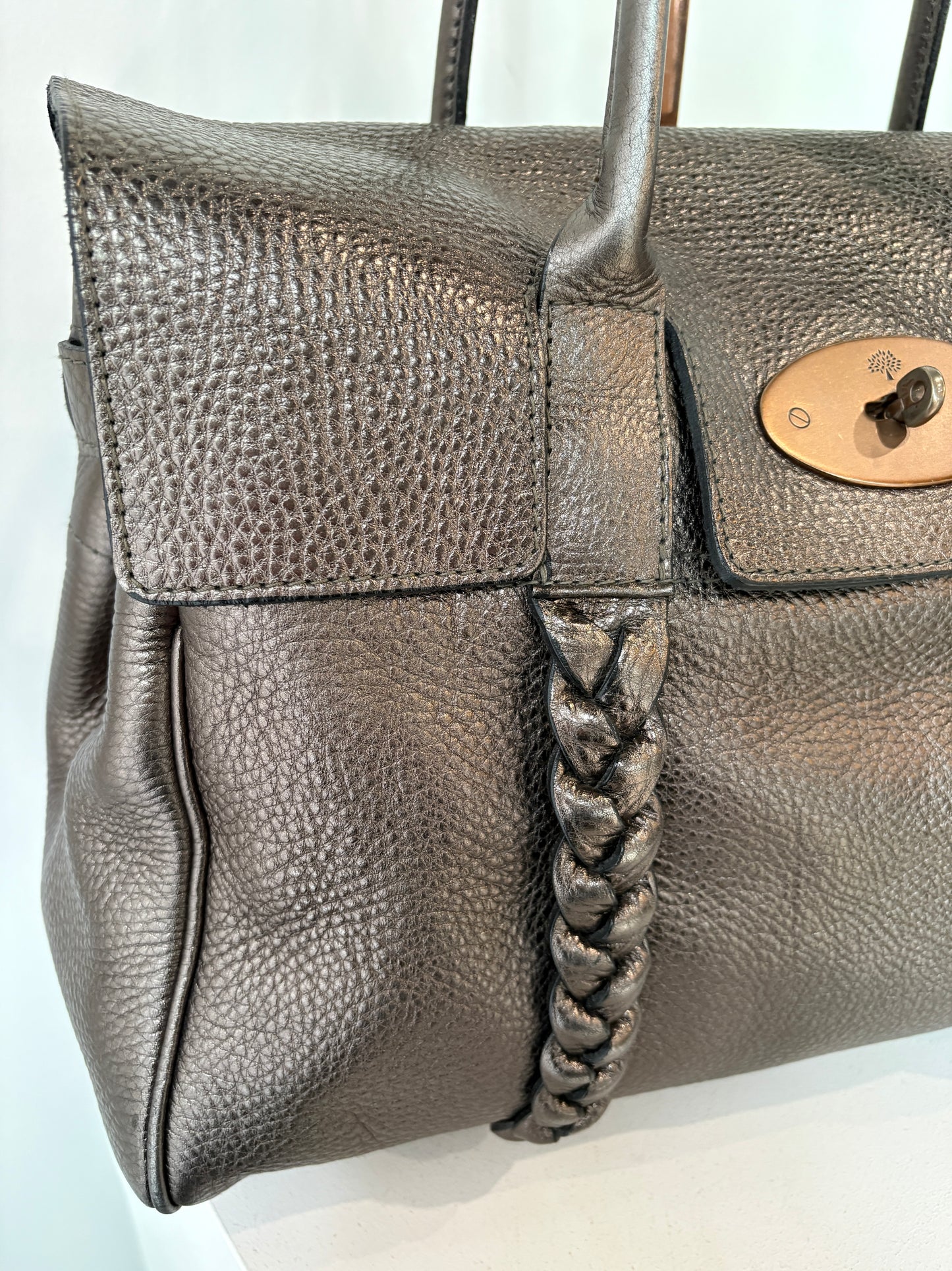 Mulberry 'Bayswater' Braided Metallic Tote