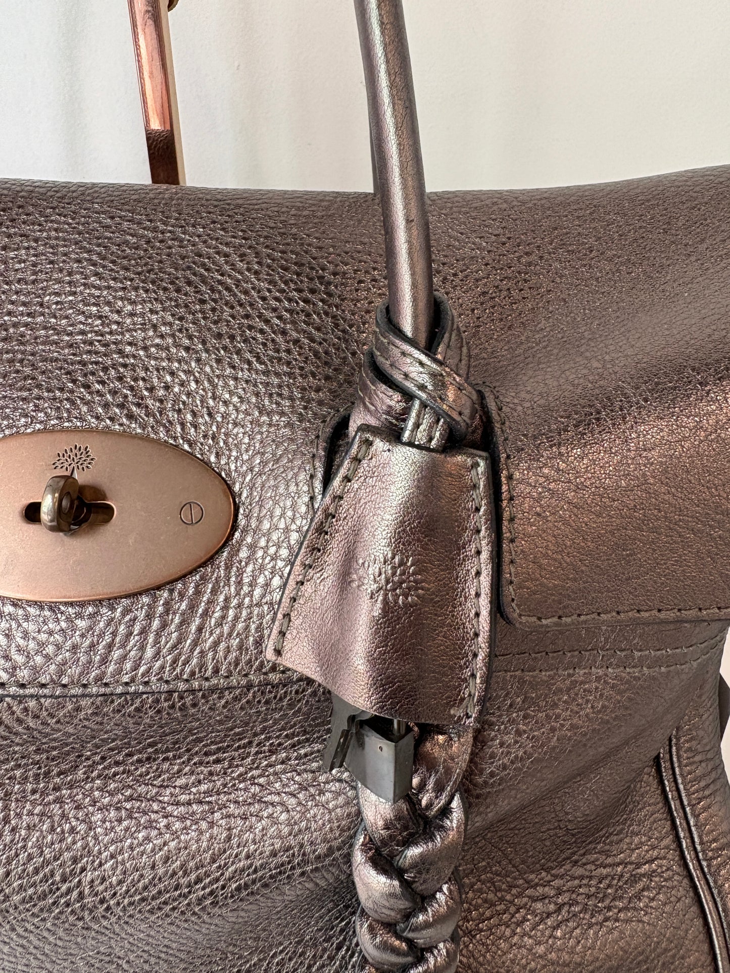 Mulberry 'Bayswater' Braided Metallic Tote