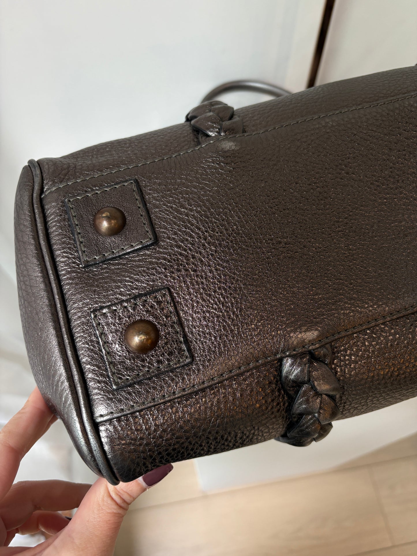 Mulberry 'Bayswater' Braided Metallic Tote
