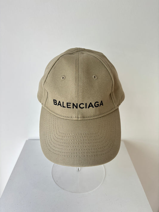 Balenciaga beige logo cap