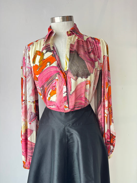 Manning Cartell 'Distored Floral' shirt ~ size 8