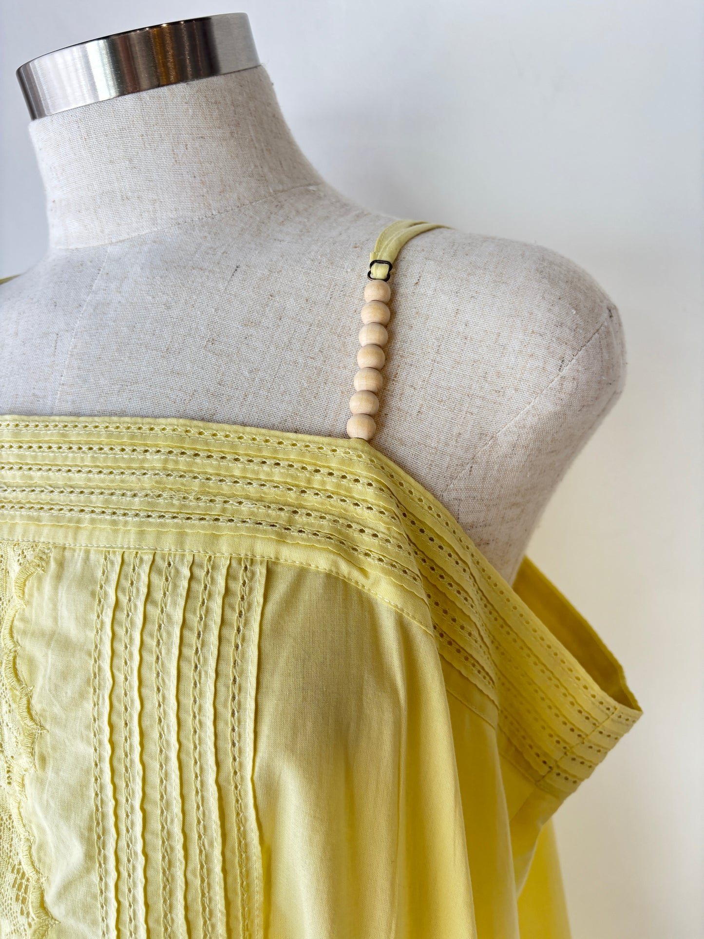 Flannel yellow maxi dress ~ size 4 (au 14)