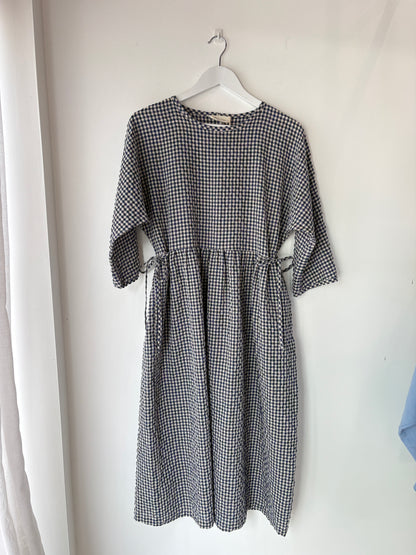 Kristin Magrit Blue 'Gather' Midi Dress - Sz S
