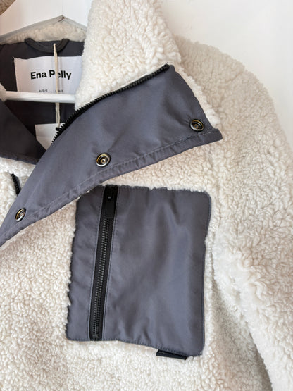 Ena Pelly Teddy Bomber Jacket - Sz 6