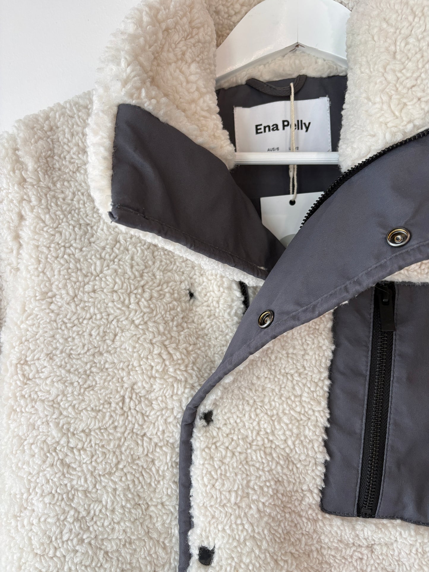 Ena Pelly Teddy Bomber Jacket - Sz 6