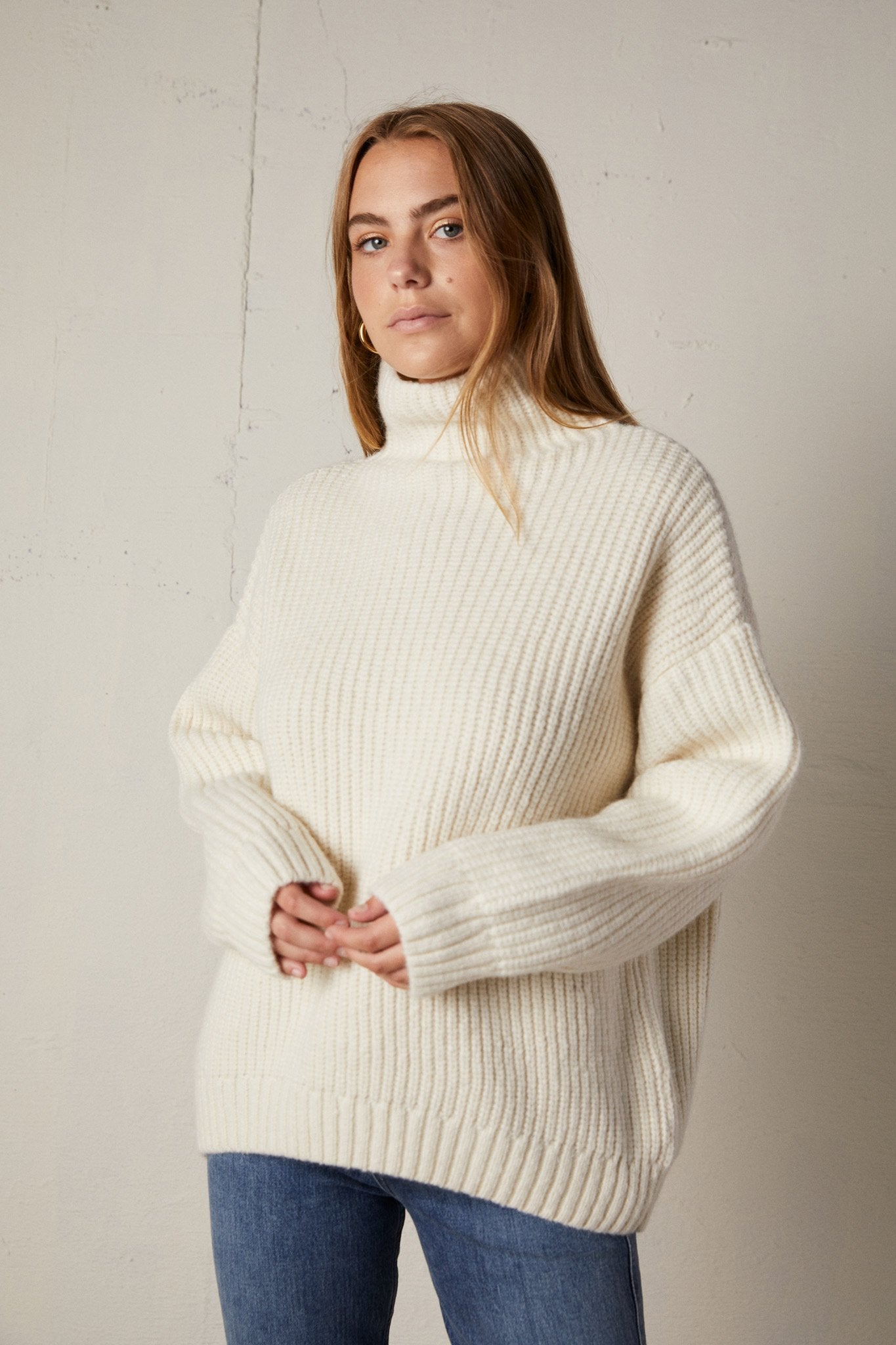 Anine Bing 'Sydney' Cream Knit - Sz XS