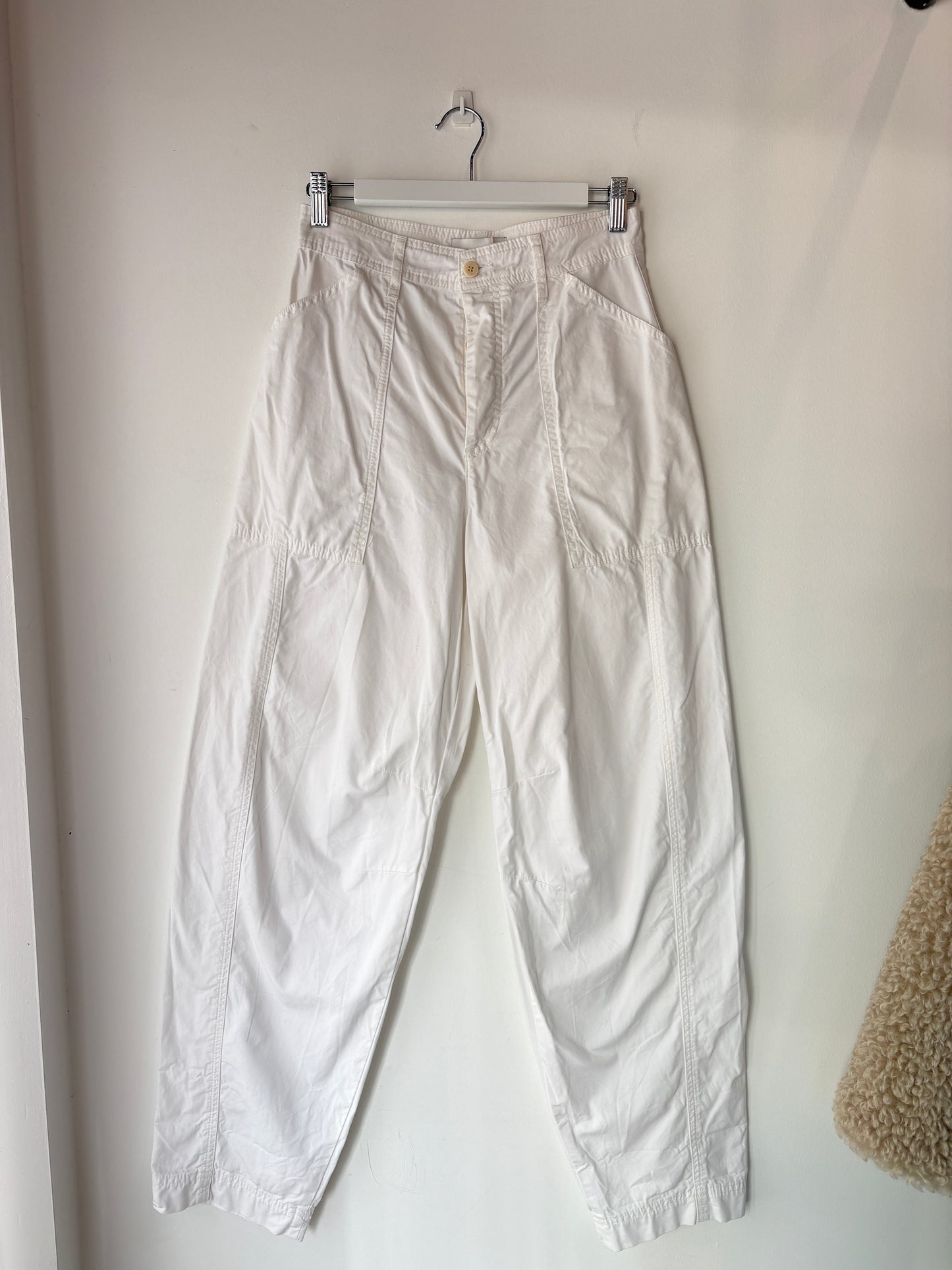 Matteau White Cargo Pants - Sz 8