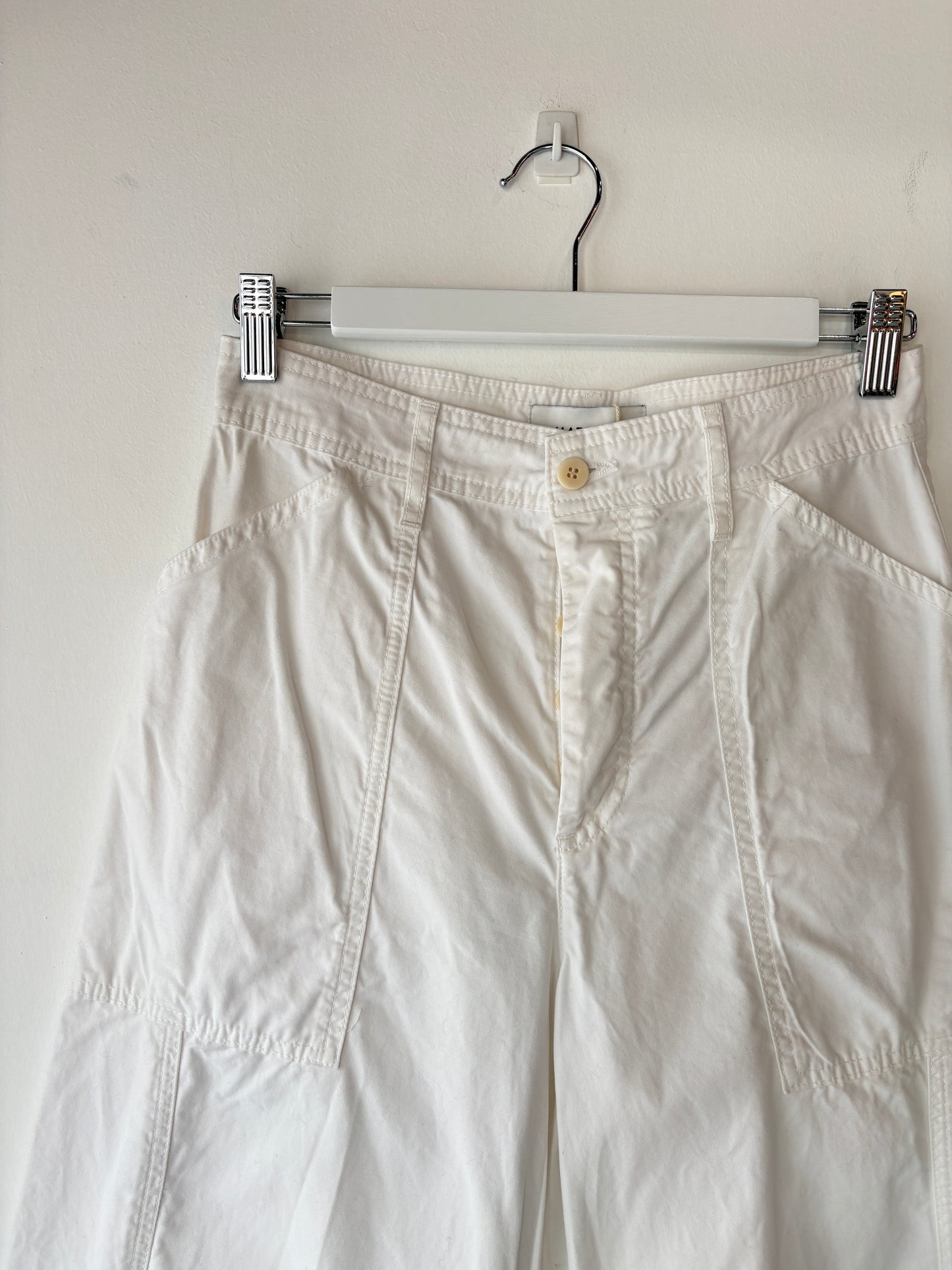 Matteau White Cargo Pants - Sz 8