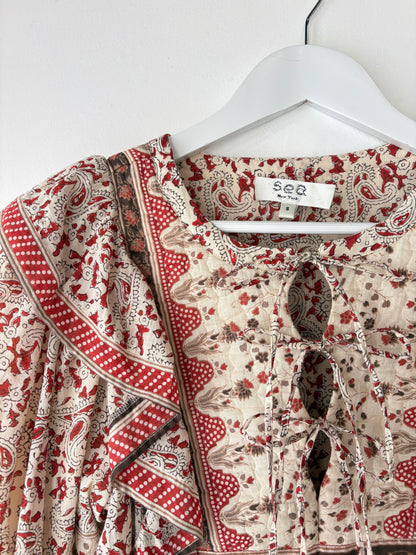 Sea New York 'Ivette' Cream Floral Top - Sz S