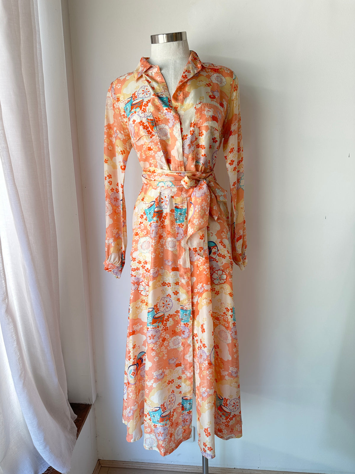 Flannel Silk Dress ~ size 1 (au 10)