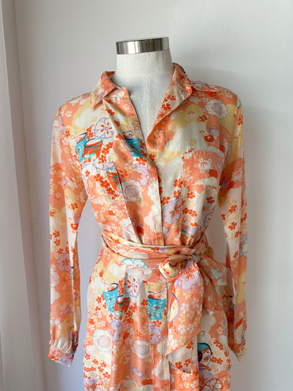 Flannel Silk Dress ~ size 1 (au 10)