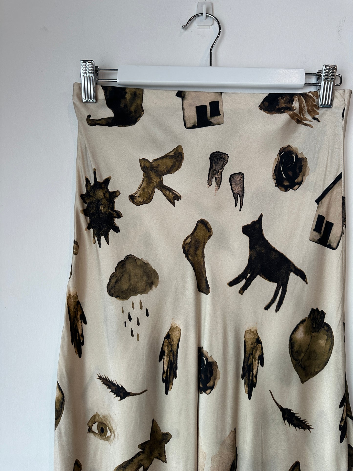 Silk Laundry Maxi Skirt ~ size Small