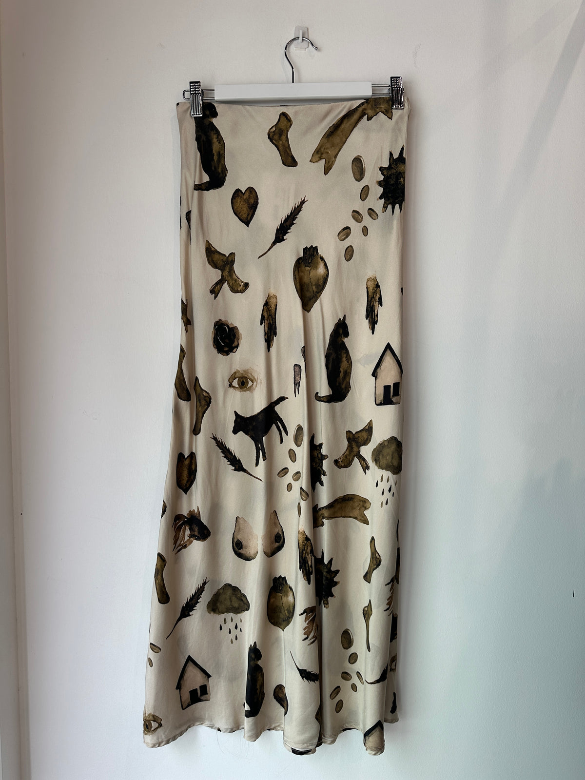 Silk Laundry Maxi Skirt ~ size Small