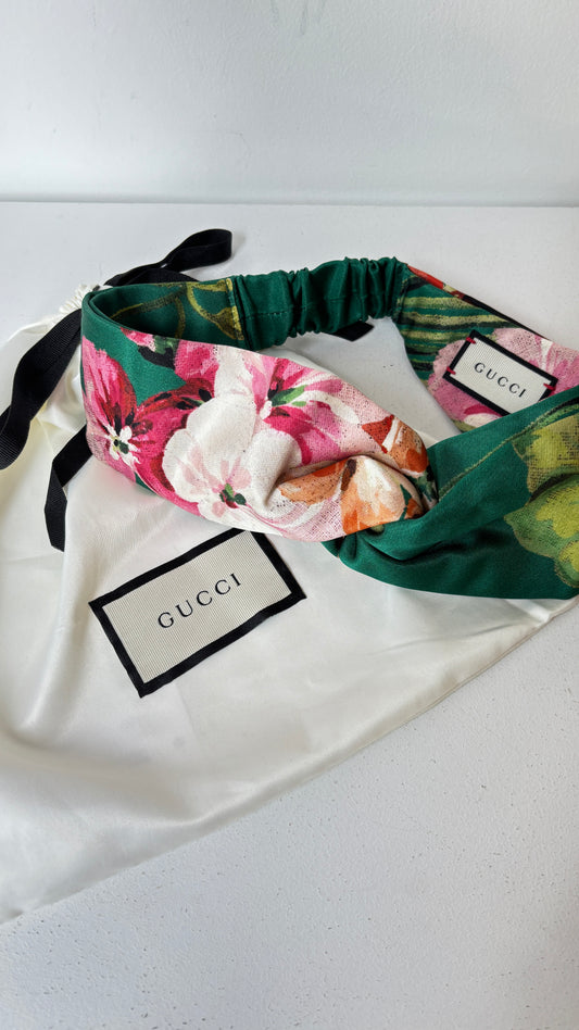 Gucci 'Blooms' silk headband