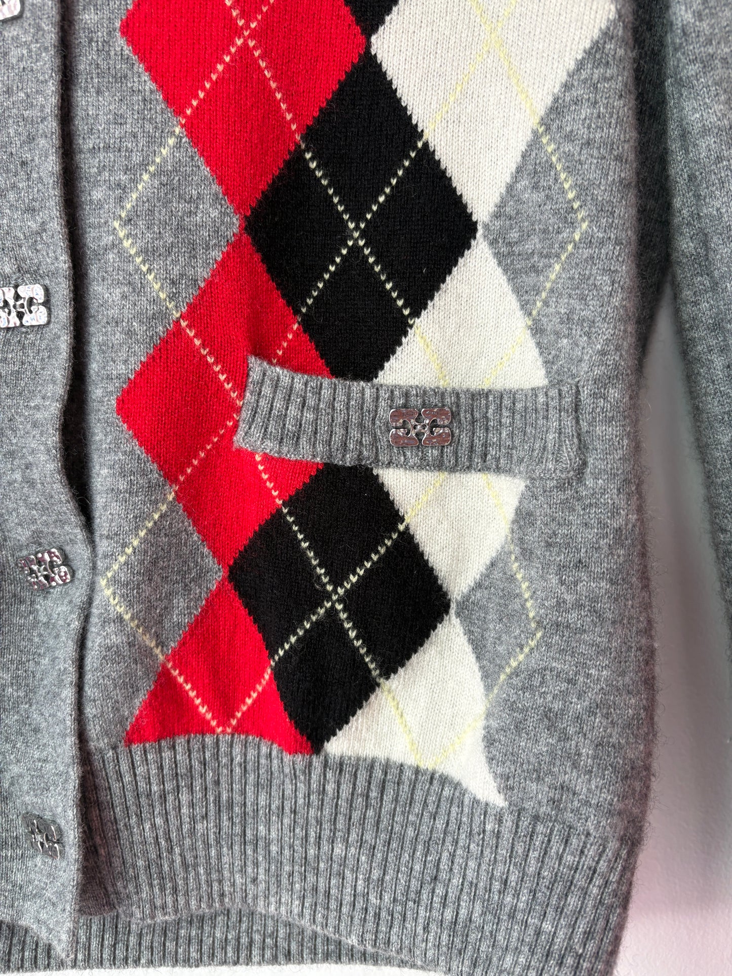 Ganni Argyle Cardigan ~ size Small