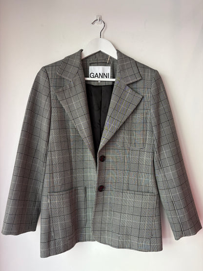 Ganni Check Blazer ~ size 36 (au 8)