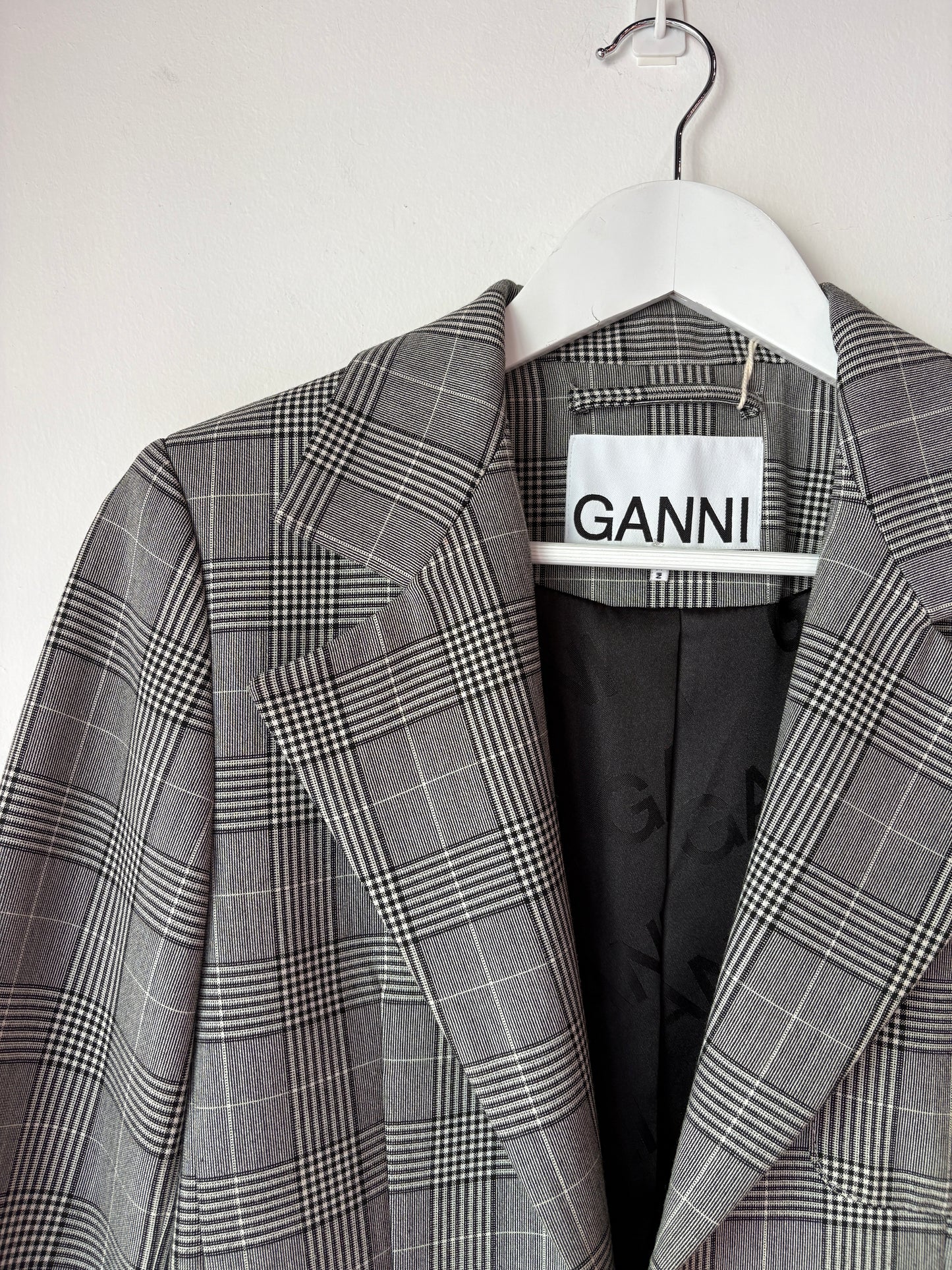 Ganni Check Blazer ~ size 36 (au 8)