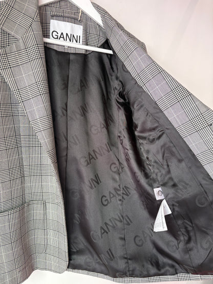 Ganni Check Blazer ~ size 36 (au 8)