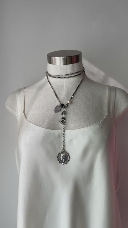Fiorina Box Chain & Charm Necklace